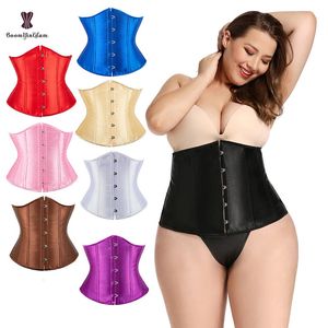 Taille Tummy Shaper Clips de busk en métal de haute qualité en gros corset taille sous le buste minceur cinchers laçage bondage corsets en satin 28335 231013