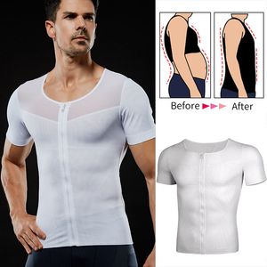 Cintura Tummy Shaper Hombres Body Shapers Corsés Adelgazantes Tops Fajas Compresión Camiseta Tummy Control Belly Reducer Postura Corrector Tops 230607