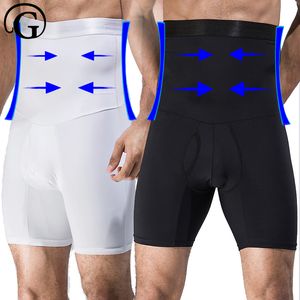 Taille ventre Shaper hommes minceur taille formateur contrôle culotte corps Shaper cuisse tondeuse Boxer sous-vêtements abdominaux 230626