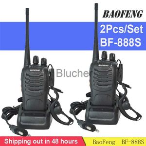 Walkie Talkie 2 PCS Baofeng BF888S Walkie Talkie BF 888s 5W Portable CB Ham Radio Twoway Radio16CH Profession Transceiver Walkies Set x0802