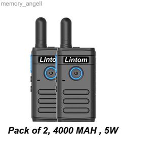 Talkie-walkie 2023 Lintom 2 pièces talkie-walkie rechargeable radio bidirectionnelle UHF 16 canaux radio bidirectionnelle pour Audlt (paquet de 2) HKD230922