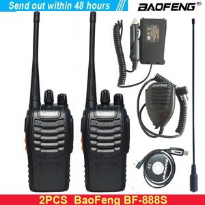 Talkie-walkie 2Pcs Lot Baofeng BF 888S Radio bidirectionnelle CB Ham Set BF 888s UHF Comumicador 16CH Talkie-walkie Émetteur-récepteur bidirectionnel 230731