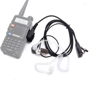 Talkie-walkie Baofeng écouteur 2 broches PMIC Air Tube acoustique casque Transparent Microphone K Port CB Radio accessoires