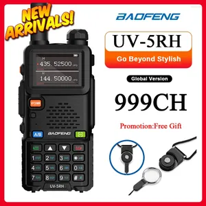 Talkie-walkie Baofeng UV-5RH Radio bidirectionnelle longue portée bande complète 999 canaux émetteur-récepteur HF portable Radios UV5RH