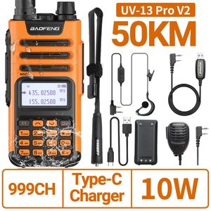 Walkie Talkie Baofeng UV13 Pro V2 Dual Band 999 Channels TYPEC 16 km Long Range S22 UV5R TRANSPERIVER HAM CB TWOWER RADIO 231030