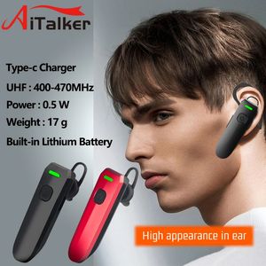 Talkie-walkie type professionnel crochet d'oreille sans fil Mini interphone Bluetooth PMR FRS casque compatible Bluetooth Radio bidirectionnelle 231019