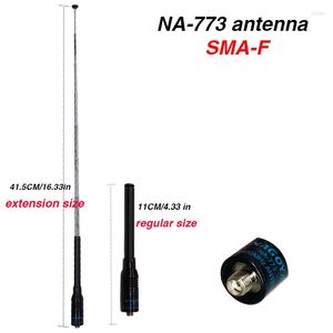 Walkie Talkie Flexible Nagoya NA-773 SMA hembra VHF UHF antena de doble banda para BaoFeng UV-5R UV-82 BF-888S UV 5R UV82