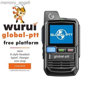 Walkie Talkie global-ptt walkie talkie global Wurui G0 POC mini radio conmutador radios teléfonos de largo alcance profesional Radio bidireccional internet HKD230922