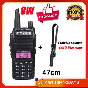 Walkie Talkie Original Portable Two Way Radio Baofeng BF UV82 8W Dual Pradios Long Range 5-10 km Hunting UV-82