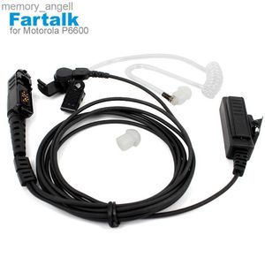 Walkie Talkie PPT auricular para Motorola Xir P6600 P6620 XPR3300 XPR3500 MTP3250 Radio bidireccional Walkie Talkie tubo acústico de aire HKD230922