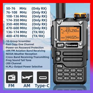 Walkie Talkie Quansheng UV-K6 5W Air Band Radio Tipo C CARGA UHF VHF DTMF FM NOAA FRIDCUENCIA INALLADA CB CB