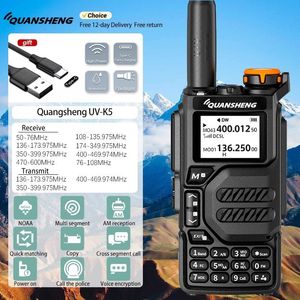 Walkie Talkie QuanshengUVK5walkie Talkiefull Bandaviation Band Hand Held Outdoor Automaticone Buttonfrequency Matching Go on Road Trip 230731