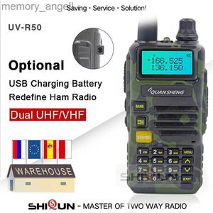 Talkie-walkie Mise à niveau 5W Quansheng UV-R50-2 Talkie-walkie mobile Vhf Uhf Radio double bande camouflage UV-R50-1 Série UV-R50 Uv-5r tg-uv2 UVR50 HKD230922