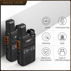 Walkie Talkie Walkie Talkie Mini radio de comunicación portátil Profesional PMR 446 Talkie Walkies Transceptor de radio bidireccional KSUN M6 Calidad HKD230922