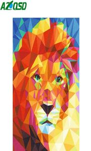 Arte de la pared DIY pintura al óleo por números animales pintura acrílica decoración pared imágenes artísticas por números León regalo hecho a mano Kit6388688