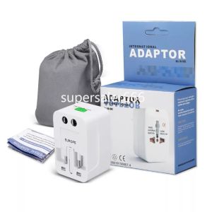 Cargadores de pared Adaptador de viaje global Enchufe universal UE EE. UU. Todo en uno Enchufe eléctrico mundial Puerto de pared para el hogar con paquete minorista S1