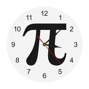 Horloges murales 1 pièce créative Pi numéro horloge mathématique le Geek Nerd Chic montre pour amoureux cadeau enseignant