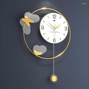 Horloges murales 3D grande horloge balançoire nordique papillon salon décor Design moderne maison silencieux Restaurant suspendu Horologe