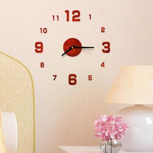 Horloges Murales 3d Bricolage Chiffres Romains Acrylique Miroir Autocollant Horloge Décor À La Maison Stickers Muraux Pour Cuisine Salon D D0O9Wall ClocksWall