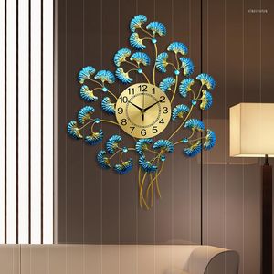 Relojes de Pared 3d de lujo para dormitorio, Reloj creativo grande de Metal elegante para sala de estar, Reloj único estético para decoración del hogar
