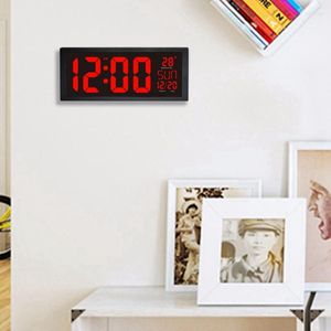 Horloges murales bureau Led calendrier numérique horloge lumière du jour pour cuisine murale eu grand écran grand électronique