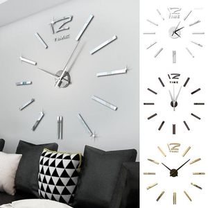 Relojes de pared Moda Antiguo Mini DIY Espejo Superficie Reloj Etiqueta Mute Reloj 3D Sala de estar Hogar Oficina Decoración Regalos.