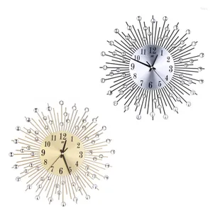 Horloges murales pour créativité Diamond moderne 3D Clock de bricolage Metal Metal Luxury Room Home Office Deco Wholesale