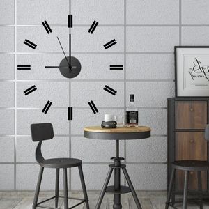 Horloges murales Fonction Acrylique Mini Horloge muette Moderne DIY 3D Miroir décoratif Surface Autocollant Home Office Décor Clockwork