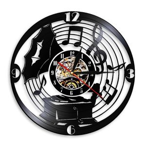 Relojes de pared Record Gram￳fono Corte l￡ser Reloj Long Play Decoraci￳n Mira M￺sica retro Regalo inspirado