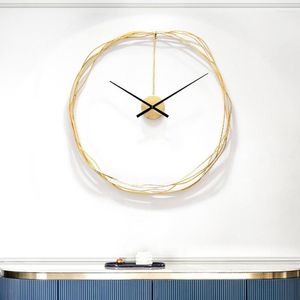 Horloges murales grande horloge islamique montre or luxe salon nordique design moderne silencieux décor à la maison suspendu nature morte 50