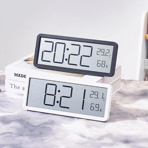 Horloges murales Écran LCD Écran numérique Température d'alarme Humidité Affichage électronique Fournitures ménagères DÉCOR 20.2CMX2CMX8CM