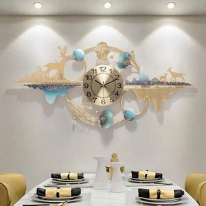 Horloges murales salon horloge haut de gamme atmosphère créative belle mode de luxe maison restaurant personnalité décoration