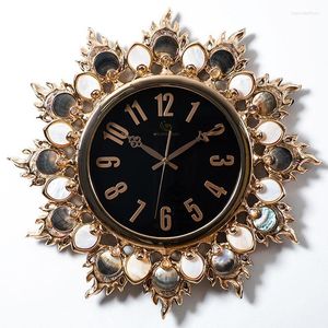 Relojes de pared Reloj de arte de lujo Estilo europeo Eléctrico Grande Digital Diseño moderno Relogio De Parede Decoraciones para el hogar QAB50WC