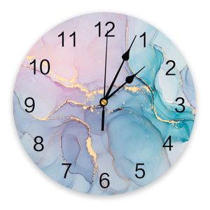 Wanduhren Marmor Türkis Rosa Wanduhr Modernes Design Wohnzimmer Dekoration Küchenuhr Mute Wanduhr Home Interior Decor 230310