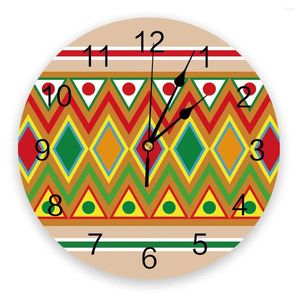 Orologi da parete Messico Geometria Triangolo Rettangolo Orologio rotondo Design moderno Decorazione soggiorno Orologio muto Decorazioni per la casa