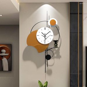 Horloges murales moderne grand luxe numérique nordique cuisine horloge salon métal Relogio De Parede maison Design WWH20XP