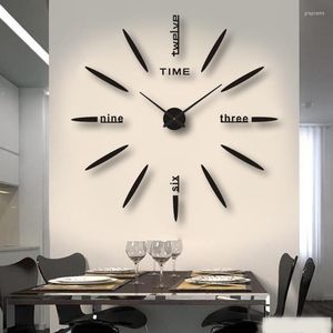 Wall Clocks Non-punching Creative DIY Clock Three-dimensional Acrylic Simple Bedroom Silent