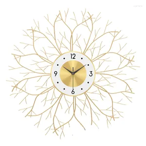 Horloges murales nordique métal or créatif horloge salon silencieux grand Design moderne Relogio De Parede décor à la maison LL50WC