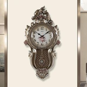 Horloges murales pendule horloge de cuisine grands modèles 3D nordique luxe mécanique numérique insolite Reloj Pared déco maison AB50WC