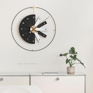 Horloges murales Quartz grande taille horloge chambre minimaliste 3D décore mécanisme élégant chambre ornements Orologio Da Parete