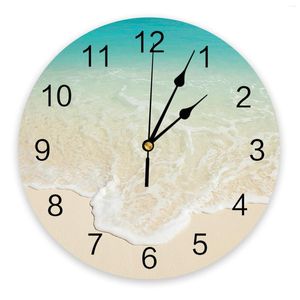 Relojes de pared Tropical Beach Sand Spray Home Decor Modern Kitchen Room Dormitorio Living Clock