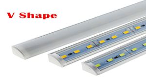 Barra de luz LED para esquina de pared DC 12V 50CM SMD 5730 tira de luz LED rígida con carcasa de aluminio tipo V para cocina debajo del gabinete 5507785