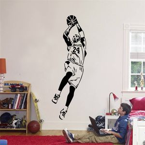 Stickers muraux autocollant joueurs de basket-ball décor à la maison vinyle étoile Sport pour enfants avion Portrait 220607