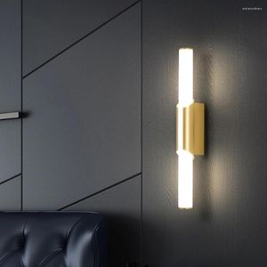 Lampe murale 10W 45 cm LED INDOOR Longue chambre légère Light Chambre salon couloir d'allumage décoratif Gold AC85-265V