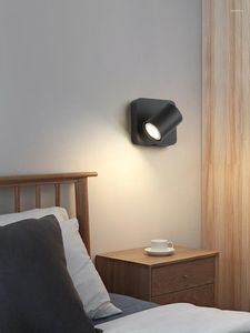 Applique murale 5W LED applique luminaire GU10 ampoule remplaçable rotation lecture interrupteur marche/arrêt mat noir/blanc décor moderne chambre