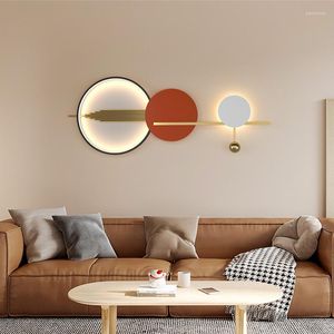 Applique Art Déco LED Or Orange Noir Blanc Métal Lighing Applique 70/120cm Pour Salon El Chambre Goutte Chaude