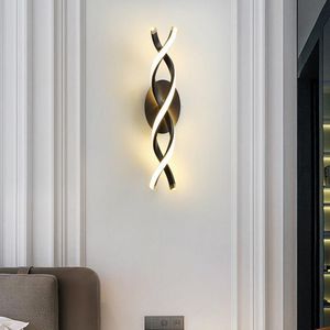 Applique murale créative LED moderne minimaliste chambre chevet nordique allée décoration fond Art Design éclairage mur