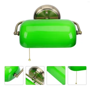 Lámpara de pared para decorar luces solares al aire libre, escritorio decorativo, sombra verde, mesita de noche de Metal