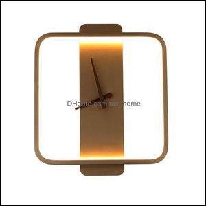 Lampe murale Home Deco el fournit des conceptions de jardin moderne horloge LED nordique nordique unique élégant chambre salon dispositif d'éclairage d'éclairage 20