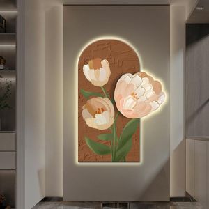 Applique murale grand Art lumière LED peinture salon maison chambre éclairage intérieur décoration de la maison télécommande ambiante